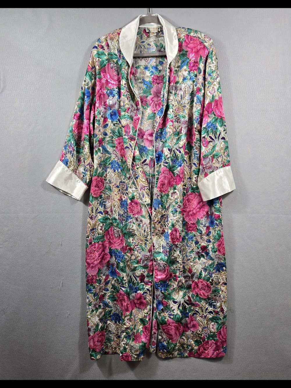 Vintage Victoria’s Secret Floral Paisley Satin Robe - Petite Small
